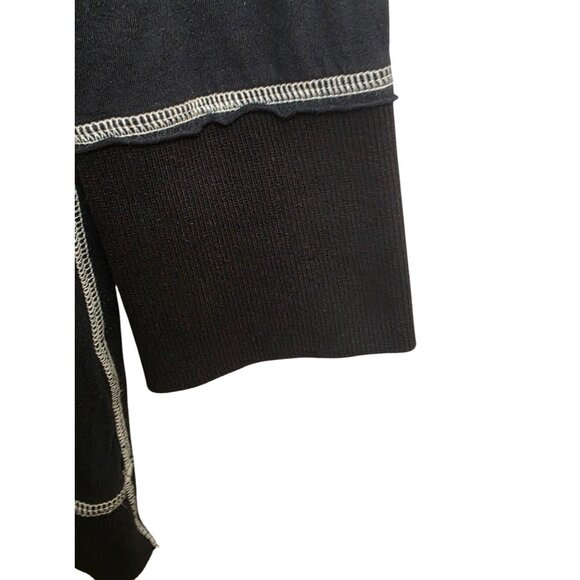 Double D Ranch Black Embroidered Beaded Top DDR Shirt Ribbed Hem Extra Large XL - Picture 4 of 7